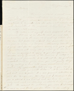 Letter from Elizabeth Niles, Abington, [Massachusetts], to Maria Weston Chapman, 1839 Aug[ust] 23