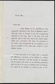 Circular letter from the Unitarians of the west of England] [manuscript