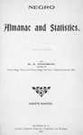 Negro almanac and statistics; By E. A. Johnson; Author of History Negro Race, and History Negro Soldiers in Spanish-American War. [Title page]