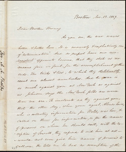 Thumbnail for Letter from Amos Augustus Phelps, Boston, to James Gillespie Birney, Nov. 13. 1839