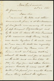 Letter to] Mr. Garrison, Dear Sir [manuscript