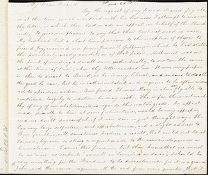 Letter from Eliza Barney, [Nantucket, Massachusetts], to Anne Warren Weston, [1841 January] 22