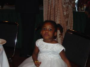 Young girl sitting at her table during BHM banquet 2006