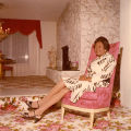 Portrait photograph of Lubertha Johnson at home, 1978