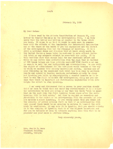 Letter from W. E. B. Du Bois to Jessie D. Ames