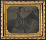 Thumbnail for [Unidentified soldier in Union uniform with on horseback]