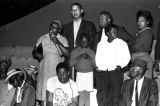 Annie Devine addressing an audience at a night gathering during the "March Against Fear" through Mississippi, begun by James Meredith.