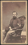 [Corporal James C. Fitzgibbon of Co. D, 2nd Massachusetts Infantry Regiment in uniform with XII Corps badge on kepi]