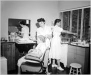 Hospital beauty parlor, Atlanta, Georgia, 1950s