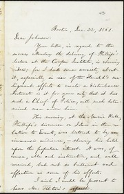 Letter to] Dear Johnson [manuscript