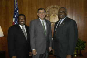 Secretary Mel Martinez with Ron Rogers, Pelham Williams