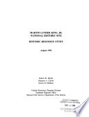 Thumbnail for Martin Luther King Jr. National Historic Site : historic resource study