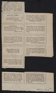 Clippings on the antislavery movement, location unknown, undated