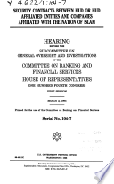 Security contracts between HUD or HUD affiliated entities and companies affiliated with the Nation of Islam : hearing before the Subcommittee on General Oversight and Investigations of the Committee on Banking and Financial Services, House of Representatives, One Hundred Fourth Congress, first session, March 2, 1995