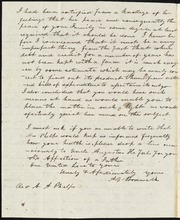 Letter to] Rev & My Dear Sir [manuscript