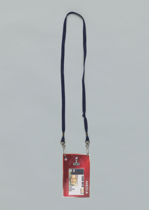 Journalist pass for Super Bowl XLVI owned by Jim Vance