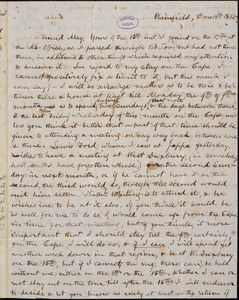 Letter from Charles Calistus Burleigh, Plainfield, [Connecticut], to Samuel May, 1850 [August] 19th