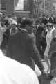 Crowd scene outside Martin Luther King, Jr.'s funeral.