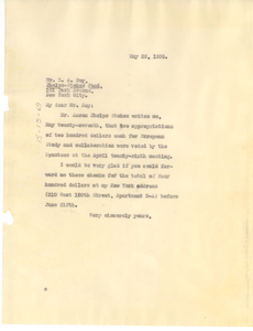 Letter from W. E. B. Du Bois to Phelps-Stokes Fund