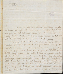 Letter from J. Alexander, 109 High St., Paisley, [Scotland], to William Lloyd Garrison, 1840 July 28