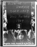 Valentine Dwornik, born 1949, died Vietnam, 1969 : moratorium, October, November till the end of the war