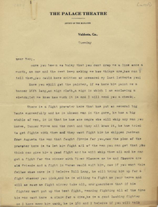 Letter: Valdosta, Georgia to Ben Stein, Macon, Georgia, possibly 1927