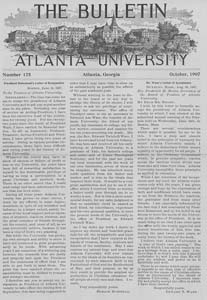 The Bulletin of Atlanta University, October 1907 no. 175, Atlanta, Georgia