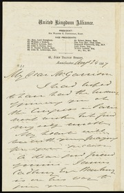 Letter to] My Dear Mr. Garrison [manuscript