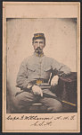 [Private George H. Williamson of Co. H, 1st Maryland Infantry Regiment in uniform with sword]