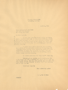 Letter from W. E. B. Du Bois to Rachel Davis DuBois