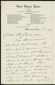 Thumbnail for Letter to] Dear Mr. Garrison [manuscript