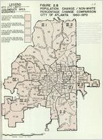 Population Change / Non-White Percentage Change Comparison City of Atlanta 1960-1970 atlpp0150 Educational facilities survey, Atlanta Public Schools, 1971-81