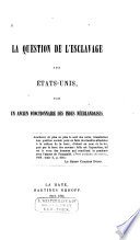 La question de l'esclavage aux États-Unis