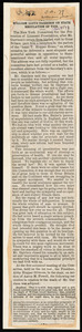 Newspaper article titled "William Lloyd Garrison on State Regulation of Vice," by William Lloyd Garrison, [New York?], [October 1879]