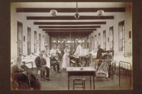 Inside ward at New Haven Hospital, New Haven