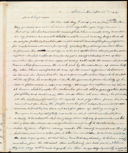 Thumbnail for Letter from Frances H. Drake, Leominster, [Mass.], to Maria Weston Chapman, Dec. 18th, 1842