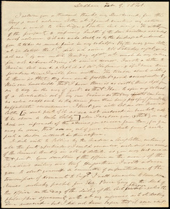 Letter from Edmund Quincy, Dedham, [Mass.], to Caroline Weston, Feb. 9, 1841