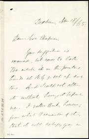 Letter to] Dear Mrs. Chapman [manuscript