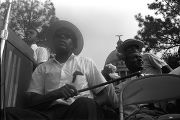 Andrew Young addressing an audience in front of the state capitol in Jackson, Mississippi, at the end of the "March Against Fear" begun by James Meredith.