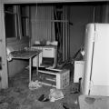 Debris and damage in the kitchen at 16th Street Baptist Church in Birmingham, Alabama, after the building was bombed.