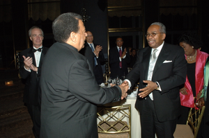 Assignment: 48-DPA-04-11-08_SOI_K_Af-Am_Exp] Fundraising gala for the National Park Foundation's African American Experience Fund (AAEF) at the Rainbow Room in Rockefeller Center, New York City, New York, where Secretary Dirk Kempthorne [joined former U.S. Ambassador to the United Nations and civil rights leader Andrew Young, former Assistant Secretary of Labor and Little Rock school integration pioneer Ernest Green, Coca-Cola Company Vice President Ingrid Saunders Jones, public television news correspondent and moderator Gwen Ifill, and AAEF Board of Trustees Chairman Robert Harris among the dignitaries on hand] [48-DPA-04-11-08_SOI_K_Af-Am_Exp_IOD_3358.JPG