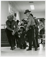 Black student protest in Wilbur Cross Library