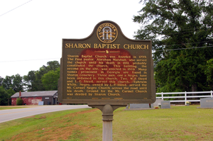 Sharon Baptist Church historical marker