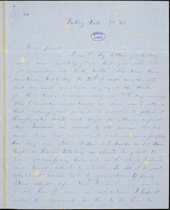 Letter from Elizabeth Buffum Chace, Valley Falls, [Rhode Island], to Samuel May, [18]50 [August] 9