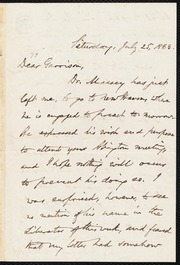 Letter to] Dear Garrison [manuscript