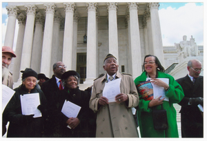 Digital image of Tulsa Race Massacre survivors at the U.S Supreme Court Building