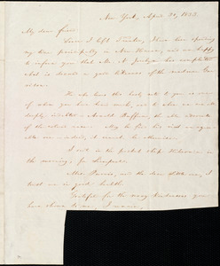 Thumbnail for Letter from William Lloyd Garrison, New York, to Robert Purvis, April 30, 1833