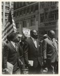 [John Lewis and others leading a large civil rights march in San Francisco, California]