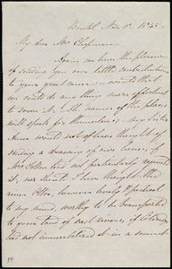 Letter from Mary Carpenter, Bristol, [England], to Maria Weston Chapman, Nov. 8, 1845