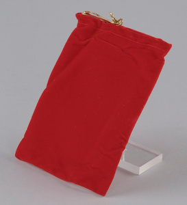 Red felt bag for gavel soundblock used by Delta Sigma Theta Sorority